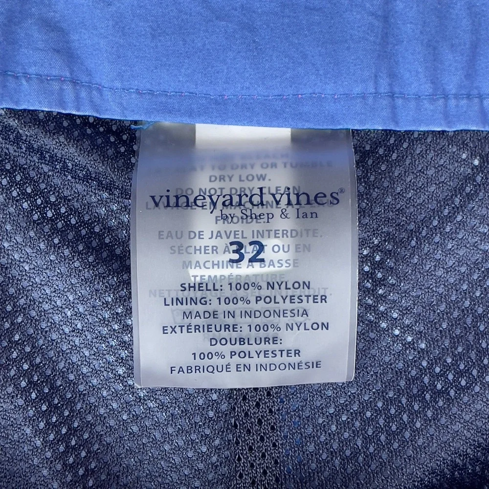 Vineyard Vines Swim Trunks‎ Size Men's 32 Pink Blue Lined Pockets Drawstring